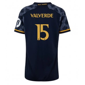 Real Madrid Federico Valverde #15 Bortatröja Dam 2023-24 Kortärmad